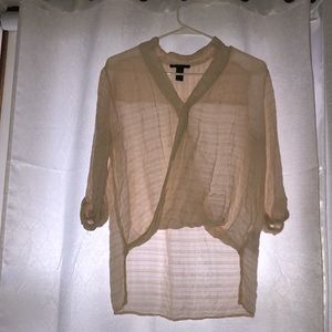 Cream sheer top size S